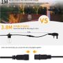 LED Festoon Lights Outdoor String Lights 120FT with 35 Plastic Bulbs IP65 Festoon Lights Mains Powered Patio Lights for Garden Balcony Party (FREE POSTAGE) Image 5