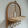 Handcrafted Rattan Rainbow Shelf Image 4