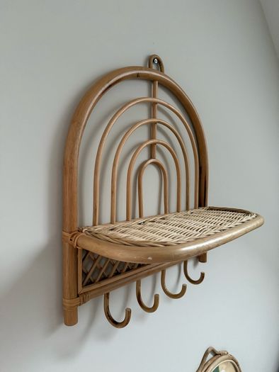 Handcrafted Rattan Rainbow Shelf