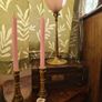 Antique pair of brass candlesticks Image 2