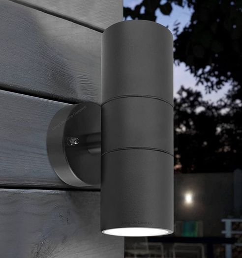 NEW SALE | Black Double Up Down Outdoor Stainless Steel Wall Light, Use GU10 IP65