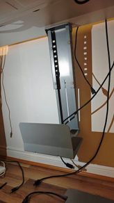 L shape under table PC holder