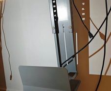 L shape under table PC holder