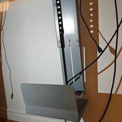 L shape under table PC holder