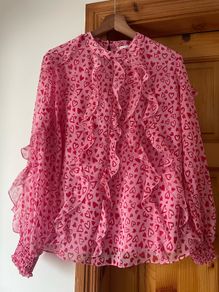 Savida love hearts ruffle top