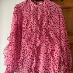 Savida love hearts ruffle top