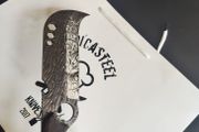 Forged Butcher Knife with Owl Engraving  Wisdom, Strength &amp; Precision