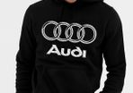 Audi Logo Hoodie Printed In Carbon Fiber Hoodie Jumper Audi Hooded Jumper Audi