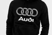 Audi Logo Hoodie Printed In Carbon Fiber Hoodie Jumper Audi Hooded Jumper Audi
