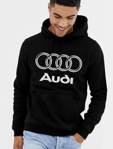 Audi Logo Hoodie Printed In Carbon Fiber Hoodie Jumper Audi Hooded Jumper Audi