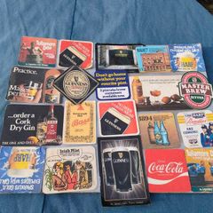 Vintage beer mat collage