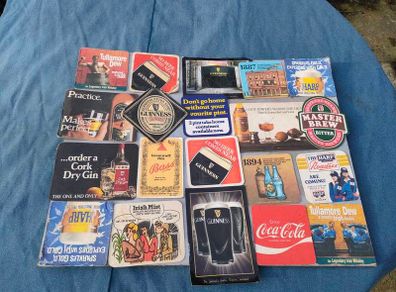 Vintage beer mat collage