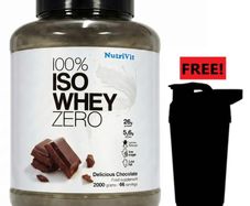 (NEW) NutriVit 100% Iso Whey Zero - 2000g + FREE Shaker