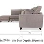 Large Corner Sofa with Footstool Image 6