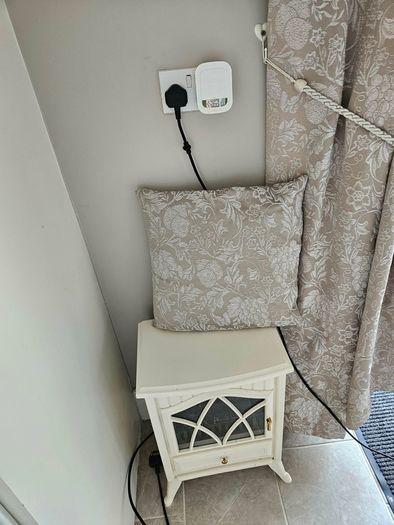 Taupe/grey very heavy lined curtains