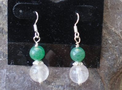 Earrings,Drop earrings,Handmade jewellery,Gift,Rose Quartz earrings