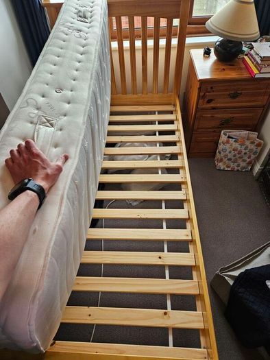 Single Bed Frame and Mattress