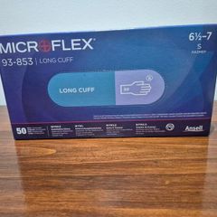 Ansell Microflex 93 853 Heavy Duty Nitrile Gloves Box of 50 Size S