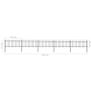 Garden Fence with Hoop Top Steel 8.5x0.8 m Black Image 5