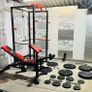 Olympic weight bar power rack bench dumbbells Image 8