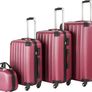 4-Piece Travel Suitcase Set with Removable Wheels 360, Robust Hard Shell Suitcase with Security Combination Lock, Large and Stackable Suitcase, Trolley Hand Luggage Image 6