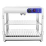 800W Food Warmer Display Cabinet 201 stainless steel 2 Tiers Hot Cabinet for Fast-food Restaurants, Breakfast Shops Image 2