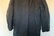 Uniqlo full-length jet black puffer coat (XS) Like new