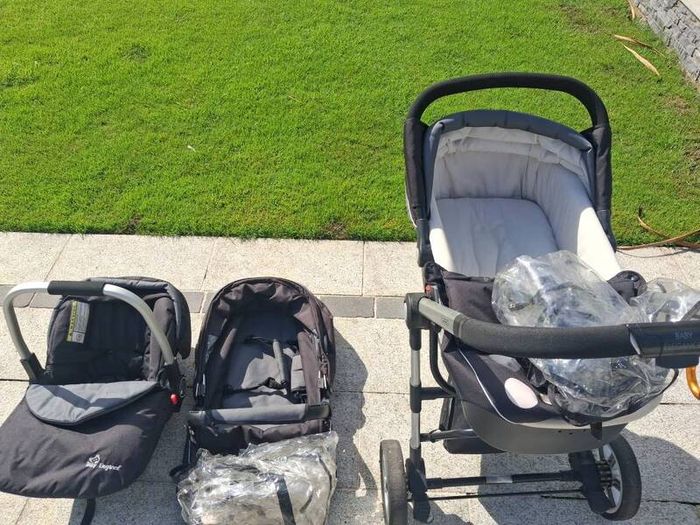 baby pram, moses basket, bath, bouncer.