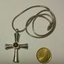 MMA Sterling Silver Byzantine Cross Pendant Necklace Image 3