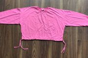 NEW Ladies/Girls Pink Crop Top/Jumper: Medium