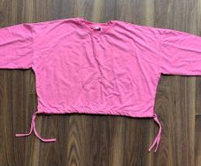NEW Ladies/Girls Pink Crop Top/Jumper: Medium