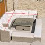XL Rathwood Outdoor Gargen Corner Sofa Dining Set (Adjustable Table) Image 7