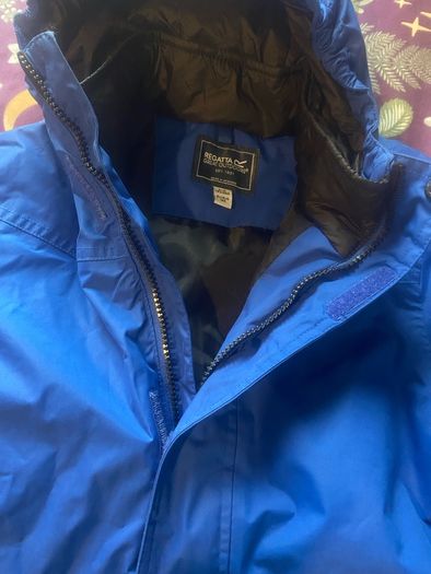 Boys Regatta Blue Waterproof Hooded Jacket