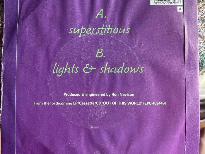 Europe Superstitious picture sleeve vinyl record single in vg+ condition