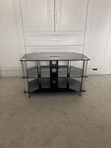 Glass tv stand