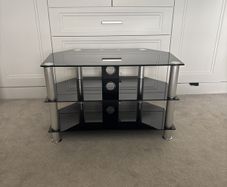 Glass tv stand