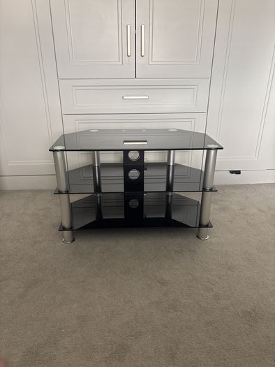 Glass tv stand