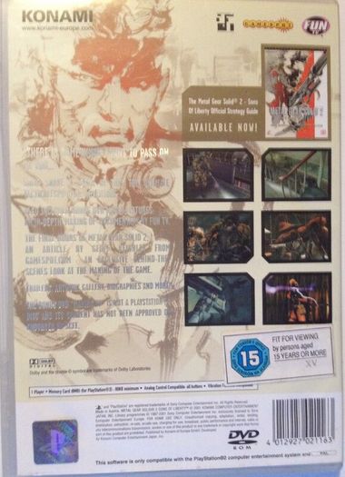 Metal Gear Solid 2: Sons of Liberty [2001] (Playstation 2 Game) [PAL]