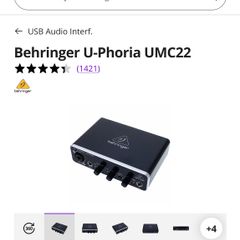 Behringer U-Phoria UMC22 Audio Interface
