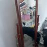 Standing wooden mirror Image 2