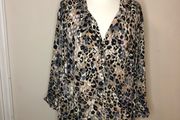 Yours leopard print blouse (size 26-28)