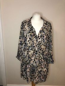 Yours leopard print blouse (size 26-28)