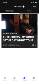 2 x Luke Combs Tickets