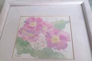 Lovely Watercolor Framed Still Life Small Painting Signed Patricia Hughes.