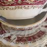 18 pcs Myott Ironstone Ware,  Handled Soup Bowls And Plates Rialto Marone Image 7