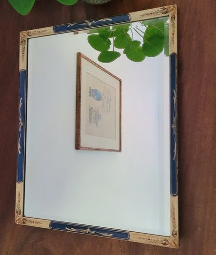 Antique irish "E.W Howe" handpainted & laquered mirror