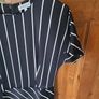 Ladies Navy and White Striped Dress NEW Size 10 Image 2