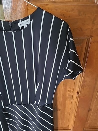 Ladies Navy and White Striped Dress NEW Size 10