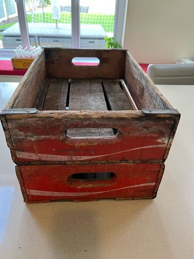 Coca Cola American 70's Wood Crates x2