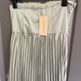 Womens Sage Green Pleated Midi Dress Image 3